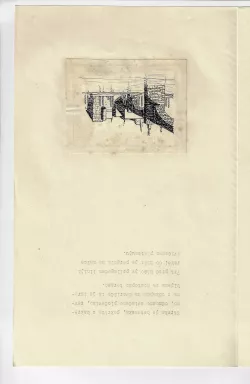 Marjan Mušič - Most Novega mesta in hiša ob mostu